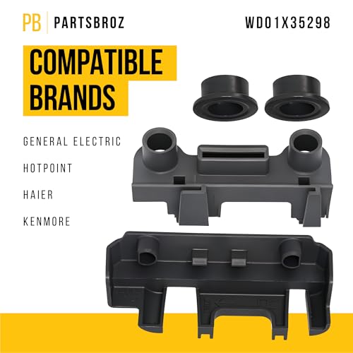 Kit rouleau et support WD01X35298 haute résistance pour panier Hotpoint