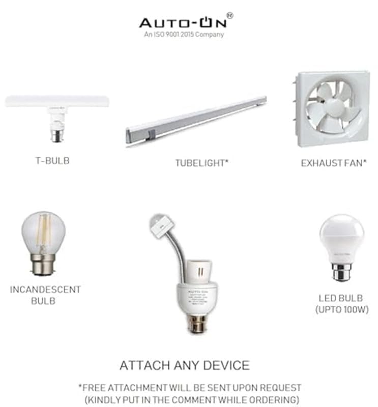 Image of Auto-ON Night-Only Motion Sensor Holder (Motion + Darkness Required) - Bulb Stays OFF in Daylight | Automatic Bulb Control - Pack of 1