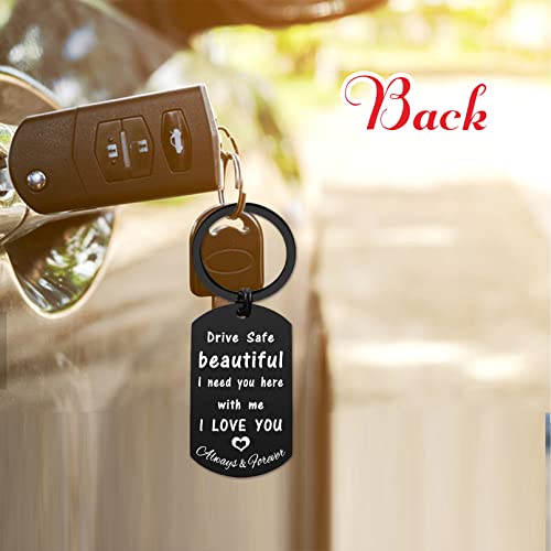 ENGZHI Love My Wife Keychain, Wife Birthday Gift Ideas, Women's Christmas Anniversary Keychain Gifts for Her Valentines - Image 5