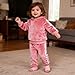 MYGBCPJS Boys Girls 2 Pcs Velour Tracksuit Sweatsuit Toddler Kids Long Sleeve Pullover Hoodie + Elastic Waist Sweatpants Set