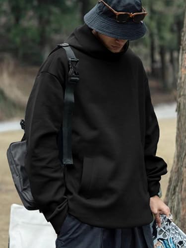 Image of Noble Monk Men's Baggy Fit Sweatshirt | Drop Shoulder Oversized Sweatshirt | Long Sleeve Zip with Collared Sweatshirts for Men's