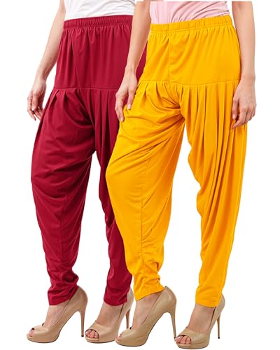 Image of Buy That Trendz Patiala Salwar for Women Relaxed Fit Viscose Patiyala Salwar Harem Bottom Pants