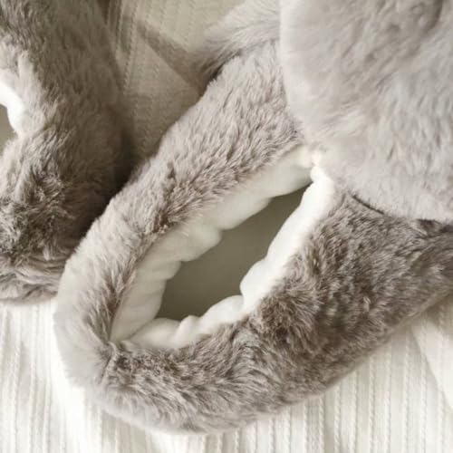 Cute Penguin Cotton Furry Slippers Animal Stuff Winter Home Slippers Cozy Fluffy Indoor House Shoes for Living Room Bedroom4