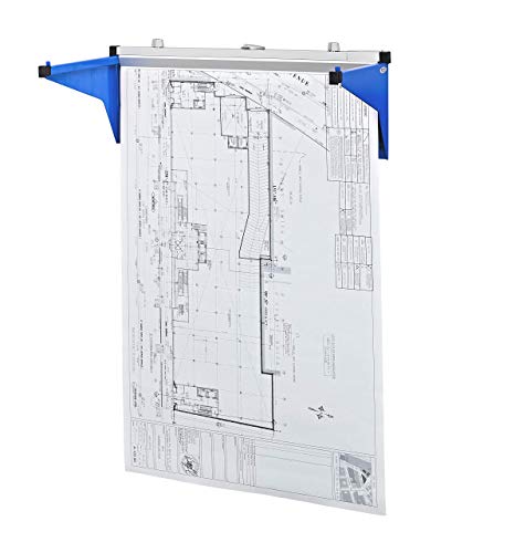 Adir Blueprint Wall Rack - Blueprint Plans Organizer and Construction Plan Holder - Poster Display and Map Rack for Office and Home (Without Blueprint Clamps)