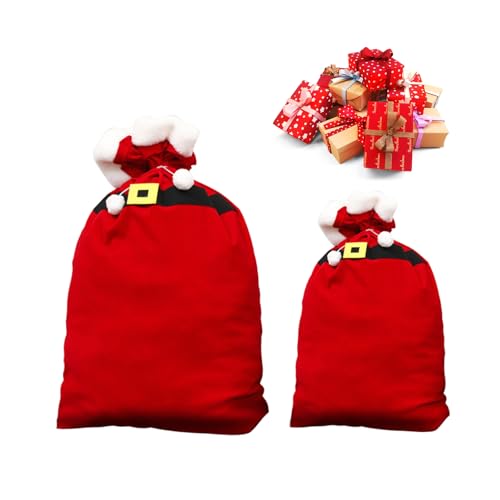 QINGYIWL 2 Stück Weihnachtssack, Weihnachtsmann Sack, Nikolaussack...
