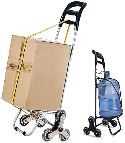 WEDF Klappbarer Einkaufswagen, Treppensteiger, Einkaufswagen, zusammenklappbarer Einkaufswagen auf Rädern, leichter… – Bild 4