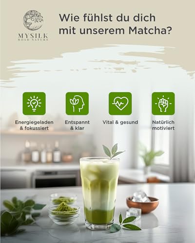 MySilkRoadNature Culinary Matcha Pulver | Authentischer Grüner Tee aus Japan (Uji/Kyoto) | Culinary Grade zum Kochen & Backen | Für Desserts, Kuchen & kreative Rezepte | 50g
