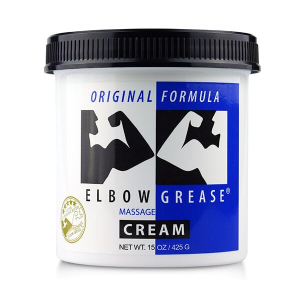 Elbow Grease Original Massage Cream (Unscented, 15oz) A Rich, Smooth and Effective Therapeutic & Personal Massage Original Cream 15 Ounce (Pack of 1)
