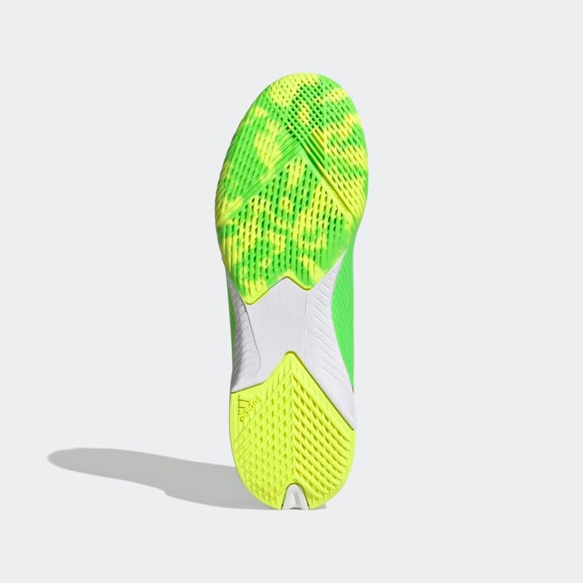 adidas X Speedportal.3 Indoor Soccer Shoe, Solar Green/Solar Red/Solar Yellow, 11.5 US Unisex Little Kid | Image 2