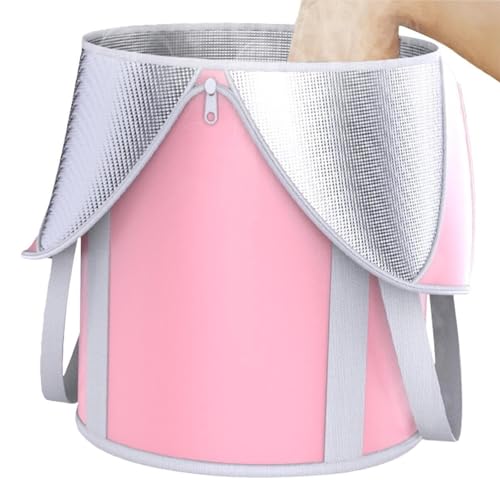 Tina Plegable para Spa de Pies con Asas Color Rosa miniatura 1