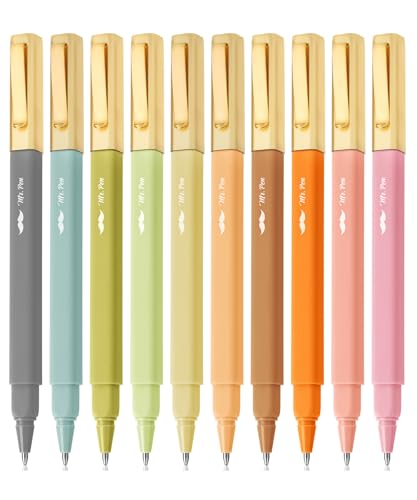 Mr. Pen- Aesthetic Pens, 10 Pack, Assorted Colors, Fast Dry, No Smear Bible Pens No Bleed Through, 0.7mm Fine Point Pen