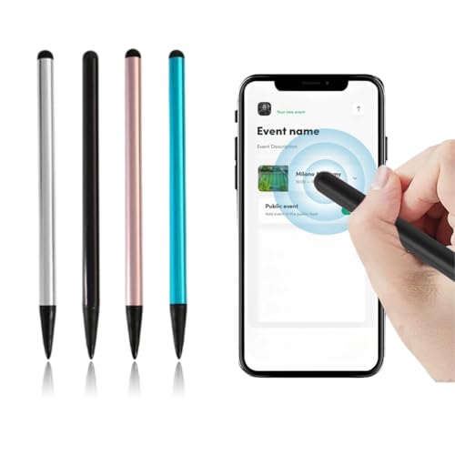 CULEO Punteros para móviles,Lápiz de pantalla táctil, 4 lápices ópticos para tabletas, lápiz óptico para pantalla táctil, de uso común para tabletas, teléfonos móviles, etc.