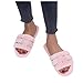 koperras Damen Haus Hausschuhe Strass Elegante Leichtgewicht Slippers Open Toe Flache Schuhe Freizeit Bequem Schlappen Feste Sohle für Frauen Outdoor-Hausschuhe