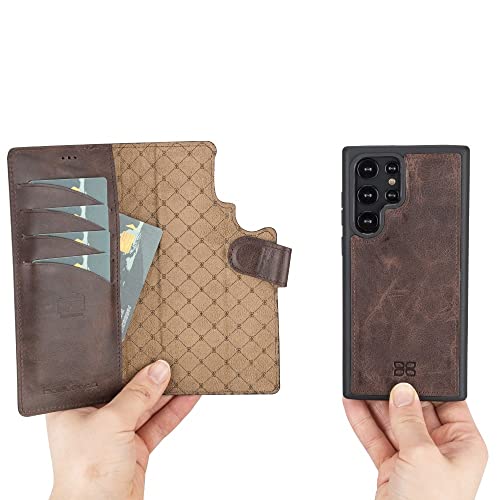 Bouletta Wallet Case For Samsung Galaxy S22 Ultra - Leather Detachable Magnetic Rfid Flip Folio Phone Cover With 4 Card Slots For Men And Women 6.8'' #TOP1