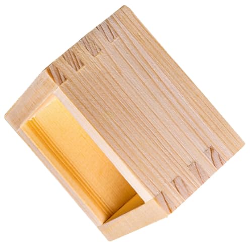 Angoily Boîte à Saké en Bois de Style Japonerie Grosse Boîte Carrée en Bois Naturel Porte-Gobelet à Saké Créatif et Petit Récipient à Gâteau pour Dégustation et Décoration
