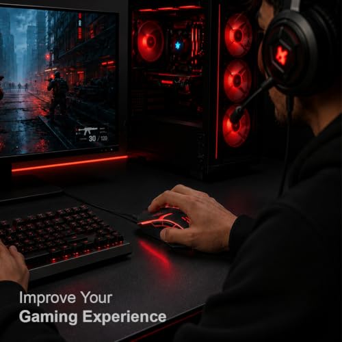Image of iVOOMi Wired Gaming Mouse for Laptop & PC, Adjustable DPI up to 1500, Hi-Optical Tracking with 150cm Cable, High Precision Sensor, Plug and Play, Perfect for Windows, MacBook, Linux & Android