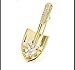 Produktbild GZRUIGE Cubic Zircon Spade Broschen Frauen Männer Exquisite Schaufel Gartenwerkzeug Lässig Büro Brosche Pins Geschenke