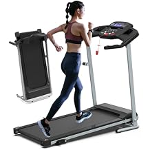 Compact Folding Treadmill with Incline for Home Workouts Electric Walking Machine with 15 Adjustable Programs, 265 LB Capacity & MP3 Connectivity