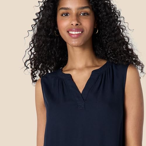 Image of Amazon Essentials Women's Sleeveless Woven A-line V Neck Shift Dress