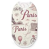 Soft Breathable Clothes Puppy Vest Cat Cute T Shirt Costumes Dog Shirt Paris Pink Eiffel Tower