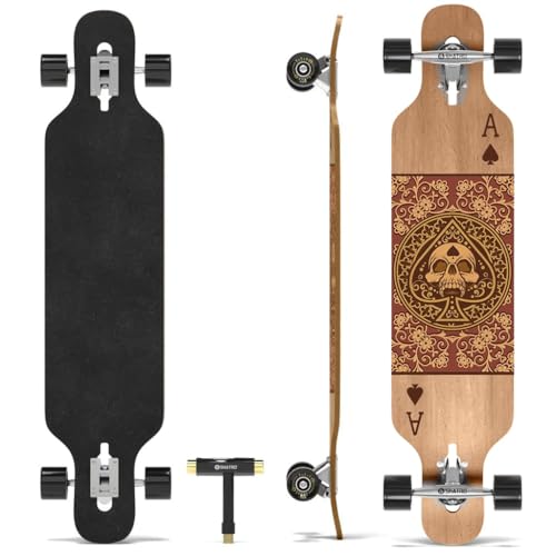 Skatro Drop Through Longboard Skateboard Freeride –...