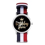 Orologio da polso analogico al quarzo per uomo e donna con cinturino in nylon alla moda e alla moda