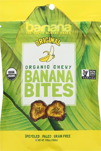 Barnana Organic Chewy Banana Bites, Original, 3.5 Ounce (Pack of 1) - Packaging May Vary
