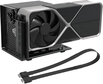 OCuLink eGPU Dock, PCIe 4.0 x4 64Gbps 19.7in SFF-8611 Cable SFF-8612 8311 PCIe x16 OCuLink eGPU External GPU Enclosure, External GPU Dock for Laptop Mini PC External Graphics Card