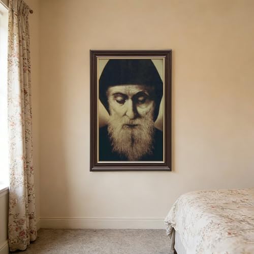 Impression Saint Charbel Makhlouf grand format avec cadre - 3