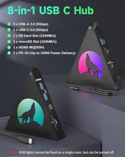Hub vertical multi-ports USB C idéal pour organiser votre bureau de télétravail