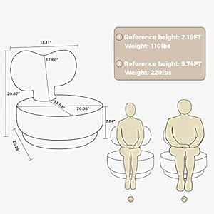 Ottoman Pouf Teddy Chair, 360°Swivel Chair Upholstered Tufted Foot Stool, Kid Couch Sofa for Living Room Kids Room Home Decor(White) Ottoman Pouf Teddy Chair 360Swivel Chair Upholstered Tufted Foot Stool Kid Couch Sofa for Living Room Kids Room Home DecorWhite