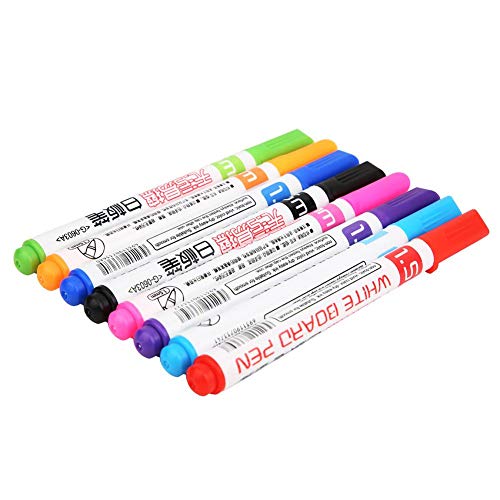 Hztyyier 8 peças marcador de quadro branco, ponta fina, marcadores apagáveis a seco, caneta de pintu