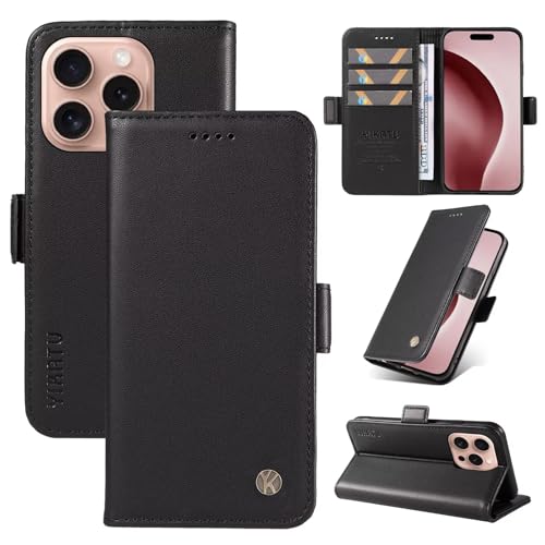 Caseurban iPhone 16 Pro 用 ケース 手帳型 PUレザー カード収納付き スタンド機能搭載 マグネット式 大容量 財布型 おしゃれ 耐衝撃 スマホカバー 360度全面保護 放熱性 防指紋 防汚 防汗 手触り良い あいふおん16E 手帳