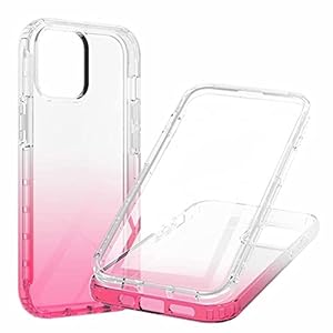 Lijc Hoesje voor iPhone 13 Pro Ingebouwd PET Scherm Beschermer 360°Volledige Lichaam Slim Transparant Verloop Case…