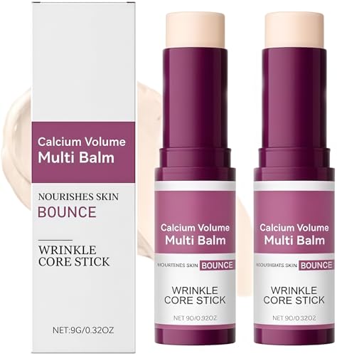 Zytuuob Calcium Multi Balm, Anti-Aging & Straffender Hautpflegestift, Feuchtigkeitsspendend, Straffende Haut, Mildert Linien und Augenringe, Geeignet für trockene und empfindliche Haut (2PCS)