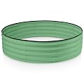 Round Galvanized Raised Garden Bed Outdoor Planter Boxes Raised Beds for Outdoor Plants, Vegetables, Gardening