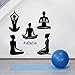 HFDHFH Posa di Meditazione Decalcomania da Parete Rilassamento Yoga Posa del Loto Piccolo Adesivo Palestra Yoga Arte 110X116CM