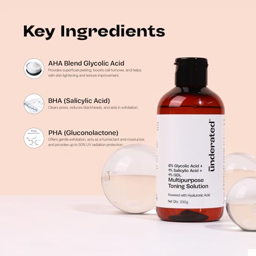 UNDERATED Glycolic Acid 8% Face & Body Toner 200g - Image 6