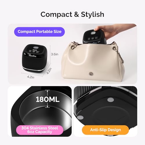 Image of MelodySusie 2 in 1 Nail Tool Cleaning Machine, 3 Timers Mode for Nail Drill Bits, Nail Art Brush, Nail Clipper, Jewelry Cleaning, Salon & Home Use,Black,DL-160