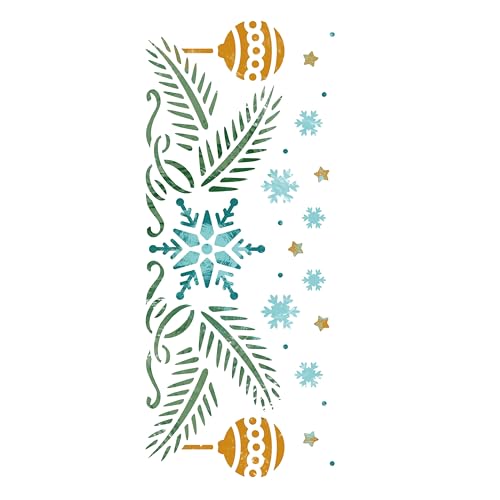 Set Di 11 Stencil Natalizi A Fiocco Di Neve - PP Riutilizzabile, Per Decorare Vetri, Legno, Cartoncino