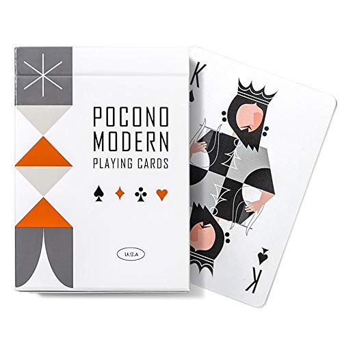 Image of Pocono Modern Playing Cards- Retro Deck - Vintage Playing Cards- Modern Playing Cards - Light Deck-White Deck- The United States Playing Card Company