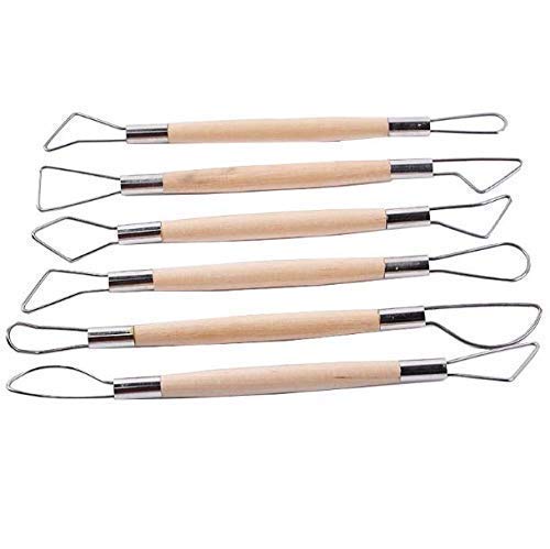 Gwill 6pcs Wax Sculpting Tools Polymer Clay Soap Carvers Modelling Carving Sculpting Tool Pottery Craft Tools Set