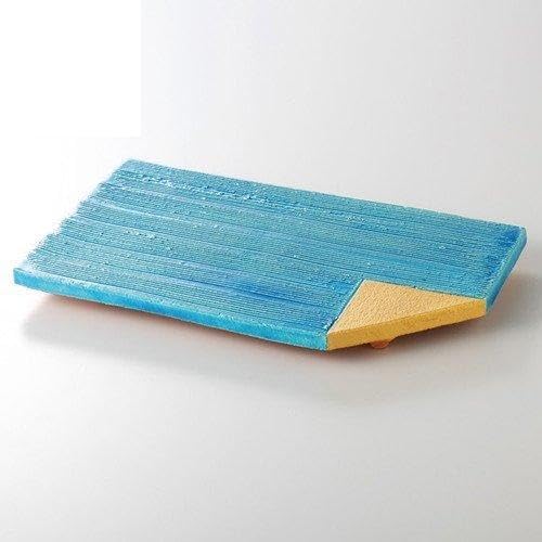 Set of 3 Turkish Gold Colored Rectangular Plate [10.8 x 6.2 x 0.8 inches (27.5 x 15.8 x 2.1 cm) 34.2 oz (968 g] [Special Pottery Dishes] [Ryotei, Ryokan, Japanese Tableware, Restaurants, Commercial