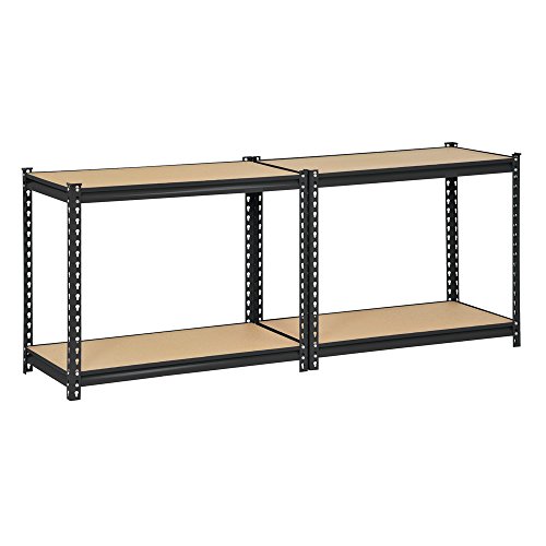edsal ur-364blk heavy duty steel industrial shelving 3200 lbs capacity 3634 width x 6034 height x 1834 depth black