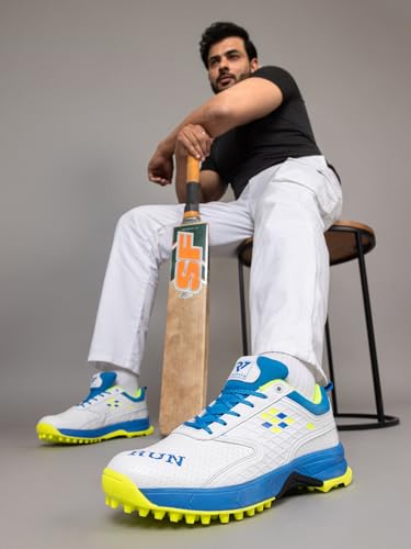 Image of Run 07 Mens Cr-1 p Cricket Shoes for Men | Lightweight Sports Shoes with Superior Grip & Cushioning | All-Day Comfort, Support & Durability for Sports Cricket