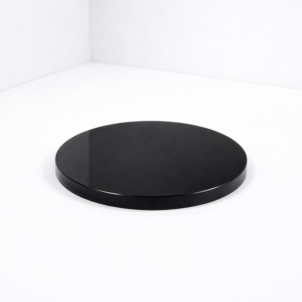 Disco in Vetro Acrilico Nero, Diametro 75 cm, Spessore 10 mm, Rotondo