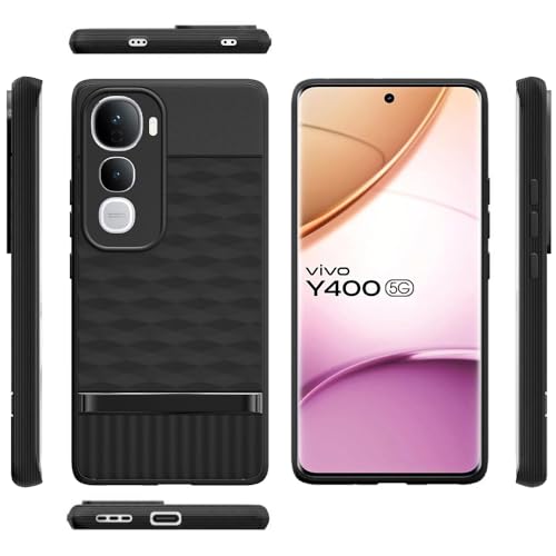 Image of Shockproof Case for Vivo Y400 5G / Y400 4G | Full Camera Protection | TPU Flexible Back Cover for Vivo Y400 5G / Y400 4G (Matte Black)