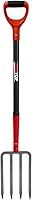 Heavy Duty 4-Tine Garden Digging Fork - 43" Spading Pitchfork for Potatoes, Soil Turning & Transplanting | Steel Head, Fiberglass Handle