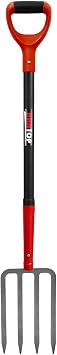 4-Tine Pitch Fork Garden Digging Fork Spading Fork Heavy Duty Pitchfork for Gardening Potato Fork, 43 inches