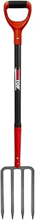 4-Tine Pitch Fork Garden Digging Fork Spading Fork Heavy Duty Pitchfork for Gardening Potato Fork, 43 inches